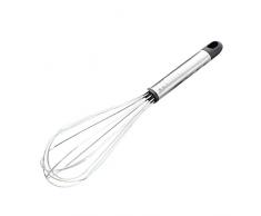 FBGood Fouet en Acier Inoxydable - Fouet de Cuisine supérieur pour Fouetter la Pâte, Les œufs et Autres Aliments (argenté)