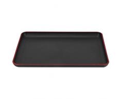 Plateau de Service, Plateau Rectangulaire en Plastique Plateau Écologique Respectueux de lenvironnement Assiette de Service Anti-dérapant pour Bar, Hôtel, Maison.(30 * 20cm)