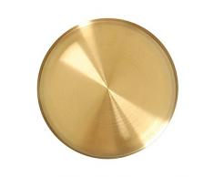 Magiin Plateau de Service Or Rond en Acier Inoxydable, Plateau Décoratif pour Service de Boissons ou la Présentation Cuisine Alimentaire Dessert (30 cm)