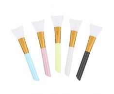 SUSSURRO 5pcs Brosse de, Pinceau Visage en Silicone Brosse Cosmétique Souple Facial Outils pour Les Yeux ou de Bricolage