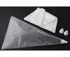 Zeller 42785 Poche à Douille Jetable avec 3 Douilles Plastique Blanc/Transparent 33 x 19 x 2,3 cm 23 Pièces