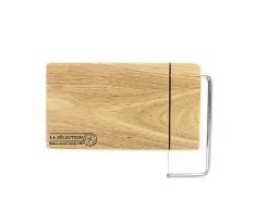 BISTROT KD3161 Coupe Fromage ET Foie Gras Socle Bois, Beige, 28 x 20 x 1,5 cm