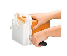 OurLeeme Trancheuse à pain, tranches de pain à pain trancheuses à fromage réglables 4 épaisseurs Outil de guide de coupe de pain