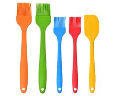 TIMESETL Silicone Pinceau avec Couleurs Brosse de Barbecue Douce et Durable BBQ Pinceau Professionnelle Résistant à la Chaleur et Appareil Ménager Essentiel de Cuisine