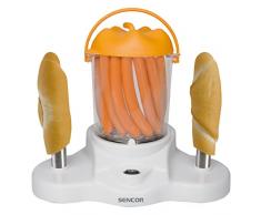 Sencor SHM 4220 Machine à hot-dog avec accessoire pour cuire les œufs - 380W - Pour la cuisson de 1 à 6 saucisses à hot-dog Blanc/Orange