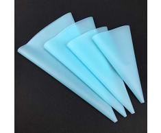 Tukcherry Douilles 4pcs Pâtisserie, Poche à Douille Accessoires de Décoration en Acier Inoxydable 304 - Décoration de Gâteaux pour Tarte, Biscuit, Pâtisserie, Bonbon, Gâteau, Cupcakes et Cookies