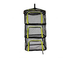 Séchage 4 Couches Netting Plats De Poissons Légumes Mesh Hanging Séchage Net Pliable Mesh Suspendu Séchage À Sec Rack Net Déshydrateur Alimentaire Réception De Stockage Sac De Transport Vert