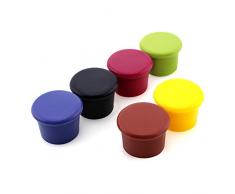 Bouchon de bouteille de vin créatif en silicone anti-volatile pour bouteille de vin Bouchon de bière Bouchon de bière Bouchon en caoutchouc souple Bouchon de verre Bouchon de champagne
