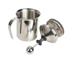 Cozyswan Mousseur à Lait en Acier Inoxydable avec Double Maille 400 ml