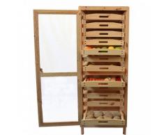 Garde manger légumier fruitier double étage en pin Masy 244