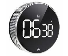 Minuteur de Cuisine Aimanté, Kitchen Timer Compte à Rebours Magnétique, Chronomètre Numérique LED, Portable pour Etudiants Sport et Beauté, Facile Opération sur un Bouton pour Agés et Enfants