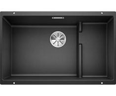 BLANCO SUBLINE 700-U Level – Évier de Cuisine Sous Plan en Granit pour Meubles Bas de 80 cm de Large – SILGRANIT – Gris – 523452