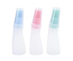 Bouteilledhuile Badigeonnage,Cuisine badigeonner en, badigeonner en Silicone de lhuile Pinceau à pâtisserie Brosse pour Barbecue Cuisson Cuisson Barbecue