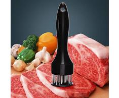 Delicacydex 21 Aiguilles Attendrisseur de Viande en Acier Inoxydable Viande De Boeuf Marteau Broche Tendre Lâche Aiguille À Viande pour Steak Porc Lâche