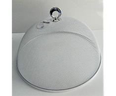 tapa Cloche Alimentaire Fromage 35 CM Couvre Plat Grillage métallique Blanc