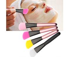 takestop® Pinceau biseauté en silicone pour appliquer un masque sur le visage, pinceau maquillage pour visage, make up, Couleur aléatoire