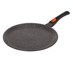 Kamberg - 0008050 - Crêpière 24 cm - Manche Amovible - Fonte dAluminium - Revêtement type pierre - Tous feux dont induction - Sans PFOA