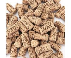 Lawei 100 Bouchon en Liège Naturel Pour Bouteille de Vin Maison Déco Loisir Bricolage, 2,2 x 4,4 cm