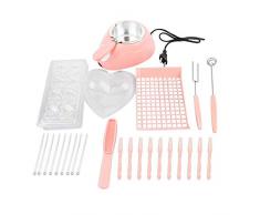 mxdmai Fusion Fondue au Chocolat Set fondoir de Chocolat Fondant au Chocolat, Bonbons, Beurre, Fromage, Caramel Rose