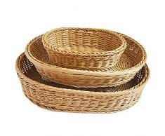 Kentop Panier en Osier Corbeille en Rotin pour servir le pain et le petit déjeuner