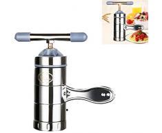 Homefantasy Portable Machine à PâTes,Machine à PâTes Aux Fruits Et LéGumes,Machine Manuelle De PâTes dacier Inoxydable DHôTel/Restaurant/Maison,Moule à Nouilles * 5,Presse-Fruits #1