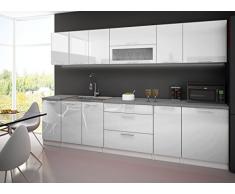 CUISINE COMPLETE 3M LAQUEE BLANC AVEC PLAN DE TRAVAIL