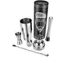 PADIAFEL Shaker Kit Cocktail de Bar Set daccessoires Shaker Cocktail, 4 Pièces