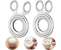 Boao 2 Pièces Coupe-œufs Topper Coupe-Oeufs Durs en Acier Inoxydable Ouvre-Ciseaux de Coquille dOeuf pour la Fourniture dOutils de Cuisine