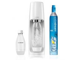 sodastream Spirit Blanche Megapack - Machine à Eau pétillante + 2 Bouteilles, Plastique Pet, Blanc