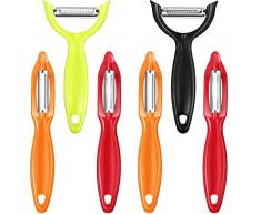 6 Pièces Éplucheurs à Légumes de Cuisine, Éplucheur à Fruits Dentelé Éplucheur en Acier Inoxydable en Forme de Y Éplucheur Julienne à Main pour Fournitures d’Épluchage de Carottes Pommes de Terre