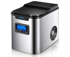 Yabano Machine à Glaçons/Glaçon de 12 kg/Temps de Production de 6-8 Minutes/Silencieux / 2L / 150 W / 2 Tailles de Glaçons/Acier Inoxydable/Machine a Glaçons/Ice Maker/sans Raccord deau