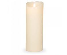 Sompex 35705 Flame Bougie LED en cire véritable, télécommande Bar et minuterie intégrée, ecru, 0 x 8 x 23 cm
