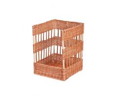 Chariot à pain, présentoir pour baguettes ou pain long, corbeille baguette en osier rectangulaire