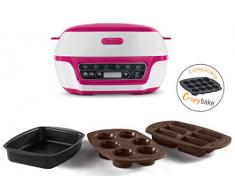 TEFAL CAKE FACTORY Machine Intelligente Ã gÃ¢teaux Appareil Cuisson Conviviale PÃ¢tisserie Fondants Meringues Muffins Machine a pain fonte chocolat 3 Moules inclus 5 Programmes Automatiques KD801811