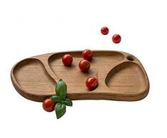 Planche à découper multifonctionnelle Premium en chêne massif bio - Planche à découper en bois pour la cuisine, plateau de service. Fabriqué à la main 100% respectueuse de lenvironnement