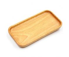 Amaoma Plateau Bois Nature, Rectangulaire Bois Plateau de Thé Ustensiles en Bois, Planche à Découper en Bois, Plateau à Pizza Pour BBQ, Outdoor Party Charcuterie Fromage Fruits Pâtisseries Snacks