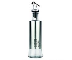 Furein Vinaigrier anti-fuite 2 en 1 en verre et acier inoxydable 350ml