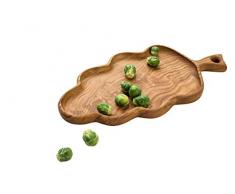 Planche à découper, plateau de service en bois. Fabriqué à la main 100% respectueuse de lenvironnement et de la sécurité alimentaire. 41 x 20 x 2,5 cm.