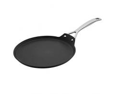 Le Creuset, Crêpière en aluminium forgé Ø 28 cm, Sans PFOA, Compatible avec Toutes Sources de Chaleur (y Compris Induction), Anthracite/Argenté