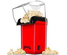 Gadgy ® Machine à Pop-Corn à Air Chaud Rapide l En bonne santé, sans Huile ni Graisse l Avec une Tasse à Mesurer et Couvercle Supérieur Amovible l Édition Rétro Rouge