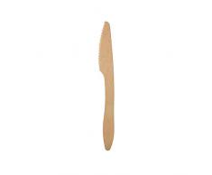 BIOZOYG Jetable Couteau 100 pièces en Bois 18cm | Couverts Bio jetable en Bois jetable Couteau en Bois graisser Couteau en Bois Couteau Vaisselle