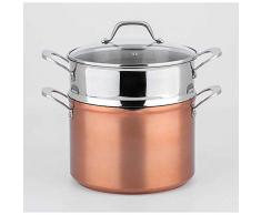 Couscoussier couleur cuivre vintage effet pierre 24 cm - Laguiole Qualité Pro