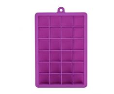 ShareWe Bac à Glaçons en Silicone 24 Cubes approuvé par la FDA souple et permet de démouler facilement les glaçons (Violet)