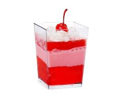 ProSaveurs Verrines en Plastique Cube Haut 110 ML par 12