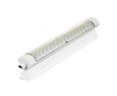Éclairage sous meubles à LED de Parlat (luminaire avec 47 LEDs blanches, plat, réglette avec interrupteur, économique, pour l'intérieur, 230 V, paquet de deux pièces)