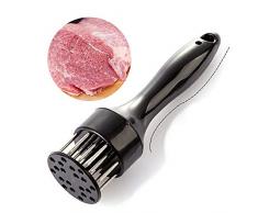 Aiguille attendrisseur de viande Marteau à bifteck manuel pour attendrir le bifteck de porc et de volaille dans la cuisine,silencieux et sans éclaboussures(noir)