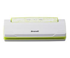 Brandt SOU110V SOU110V-Appareil de Mise sous Vide Alimentaire-Emballeuse pour Aliments-Longue Conservation-Blanche, 110 W, Vert, Blanc