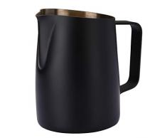 Dianoo Pot à Lait En Acier Inoxydable Pour Le Café Pichet Vapeur Expresso Tasse Dart Latte Café Mousse De Lait 420ml Noir