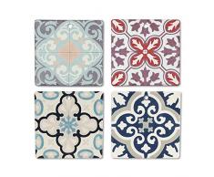 Art Deco - Dessous de Plat Ceramique x4 Modeles 11 cm - 10634SG