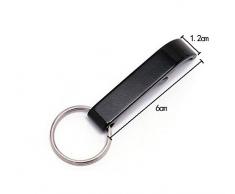 niceeshop(TM) Aluminium d'Alliage Cléchaîne Clé Enseigne Chaîne Cercle Bouteille Décapsuleur(Noir)